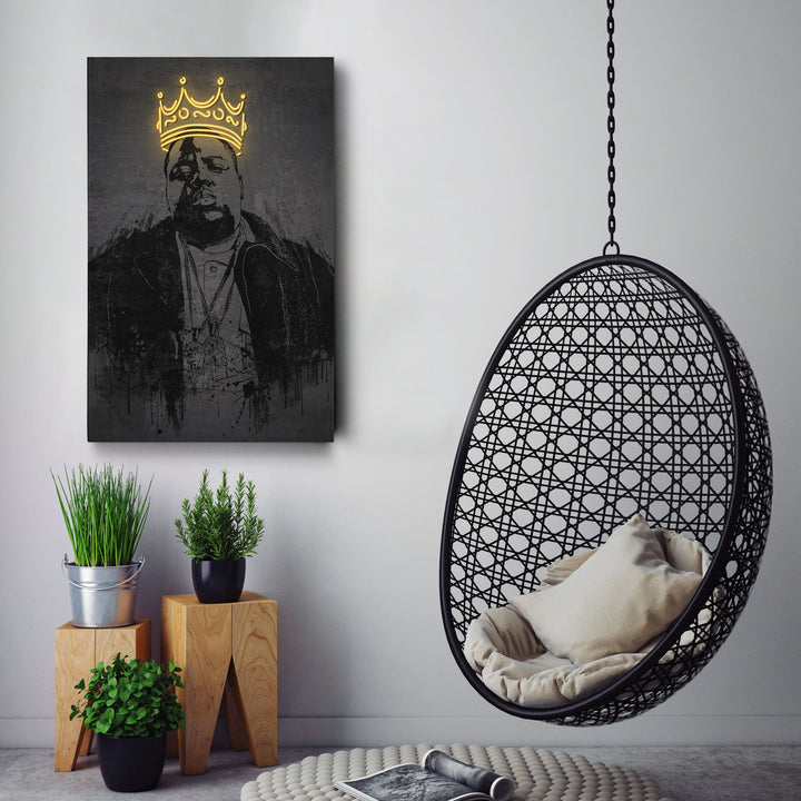 The Notorious B.I.G Neon Canvas Art | Music Wall Decor - CanvasNeon
