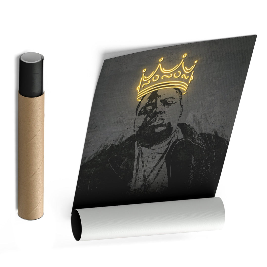 The Notorious B.I.G Neon Canvas Art | Music Wall Decor - CanvasNeon