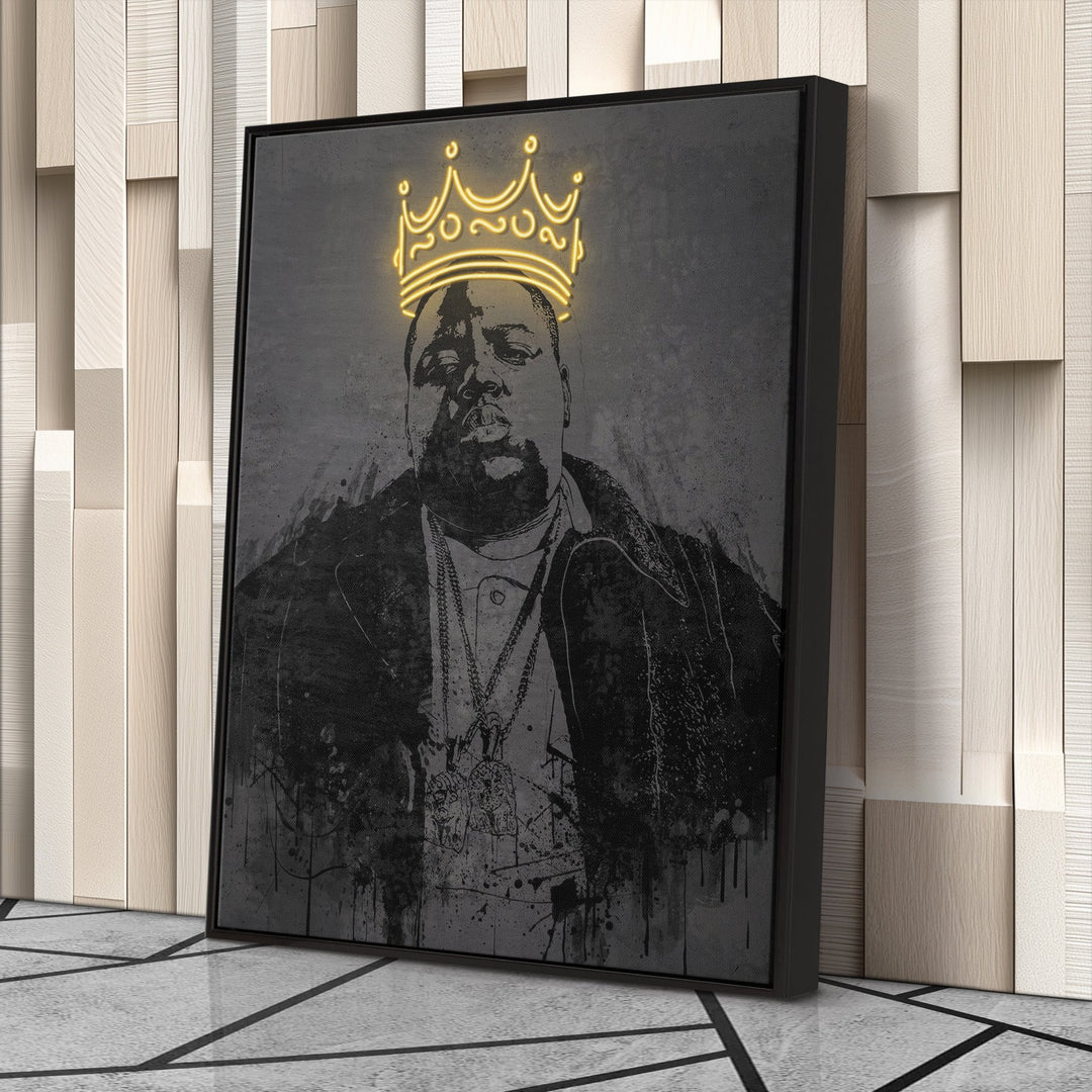 The Notorious B.I.G Neon Canvas Art | Music Wall Decor - CanvasNeon