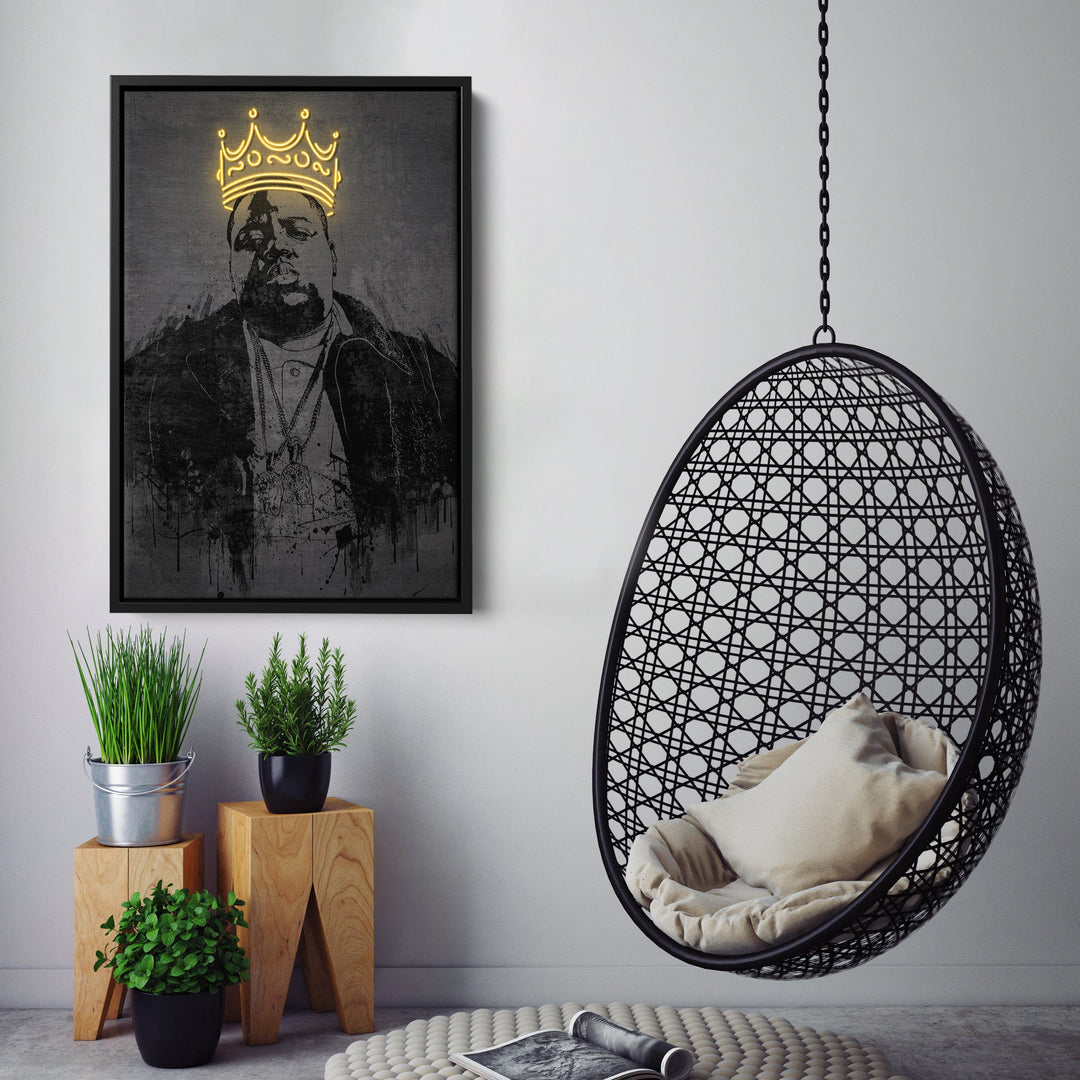 The Notorious B.I.G Neon Canvas Art | Music Wall Decor - CanvasNeon
