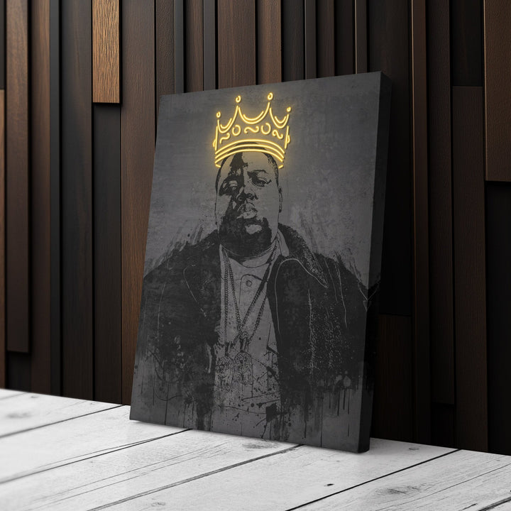The Notorious B.I.G Neon Canvas Art | Music Wall Decor - CanvasNeon