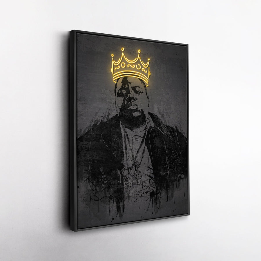 The Notorious B.I.G Neon Canvas Art | Music Wall Decor - CanvasNeon