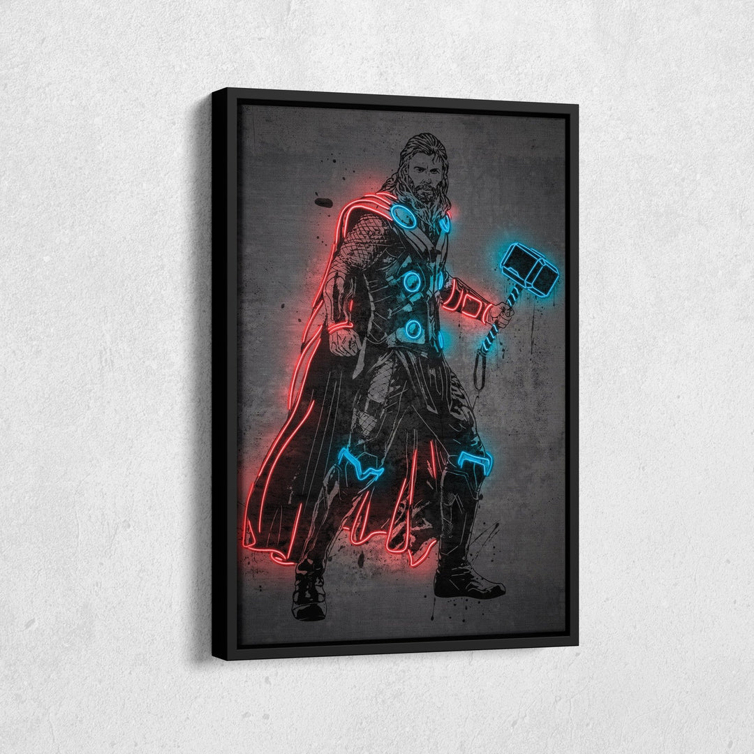 Thor Canvas | Marvel Neon Wall Art - CanvasNeon