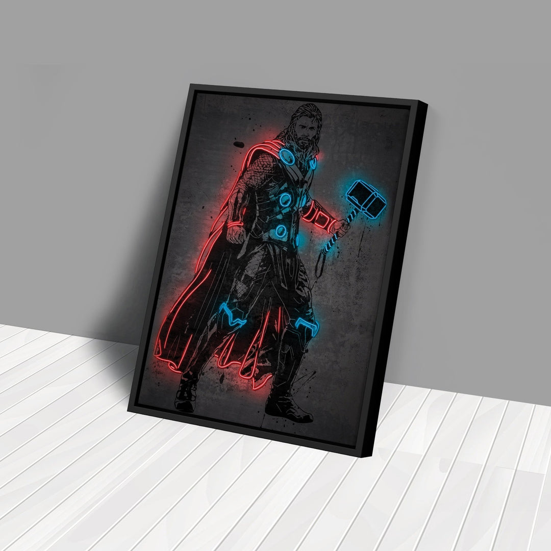 Thor Canvas | Marvel Neon Wall Art - CanvasNeon