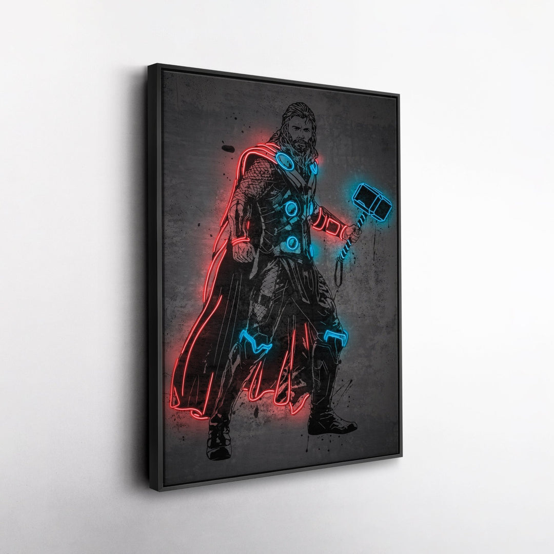 Thor Canvas | Marvel Neon Wall Art - CanvasNeon
