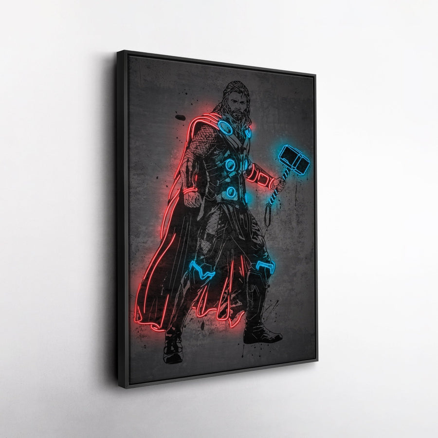 Thor Canvas | Marvel Neon Wall Art - CanvasNeon