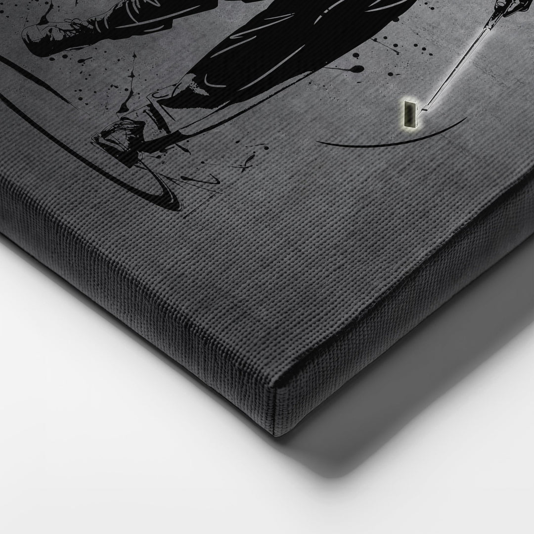 Tiger Woods Neon Canvas Art | Modern Wall Decor for Golf Fans - CanvasNeon