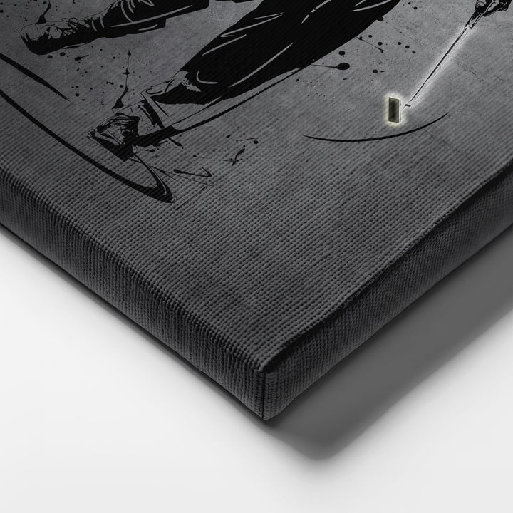 Tiger Woods Neon Canvas Art | Modern Wall Decor for Golf Fans - CanvasNeon