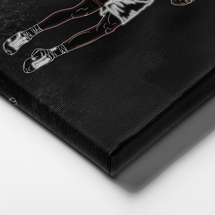 Tim Duncan Neon Canvas Art | Spurs Wall Decor - CanvasNeon