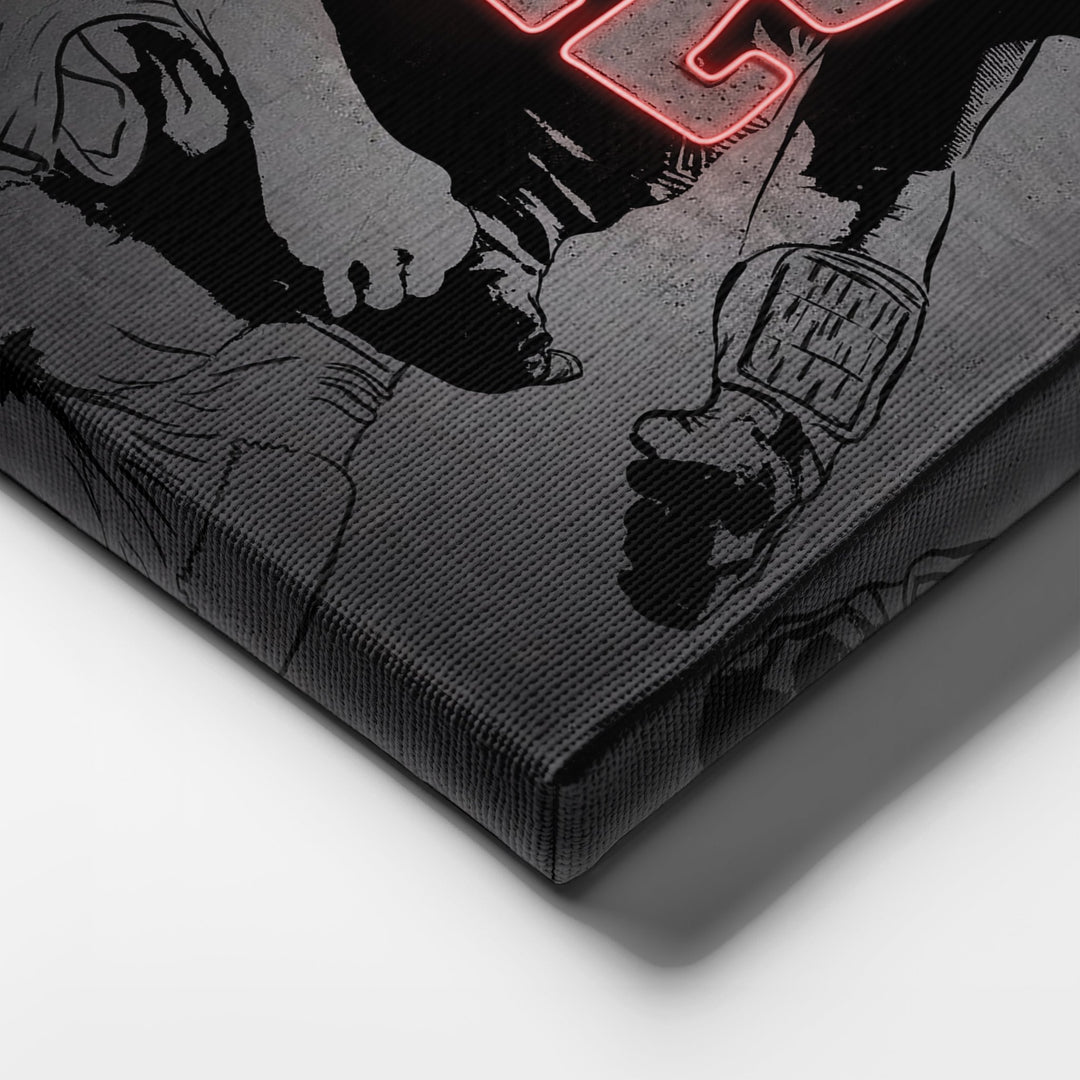 Tom Brady Neon Canvas Art | Modern Wall Decor for Patriots Fans - CanvasNeon