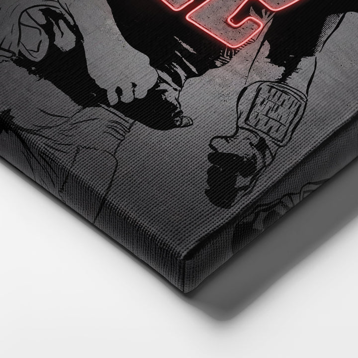 Tom Brady Neon Canvas Art | Modern Wall Decor for Patriots Fans - CanvasNeon