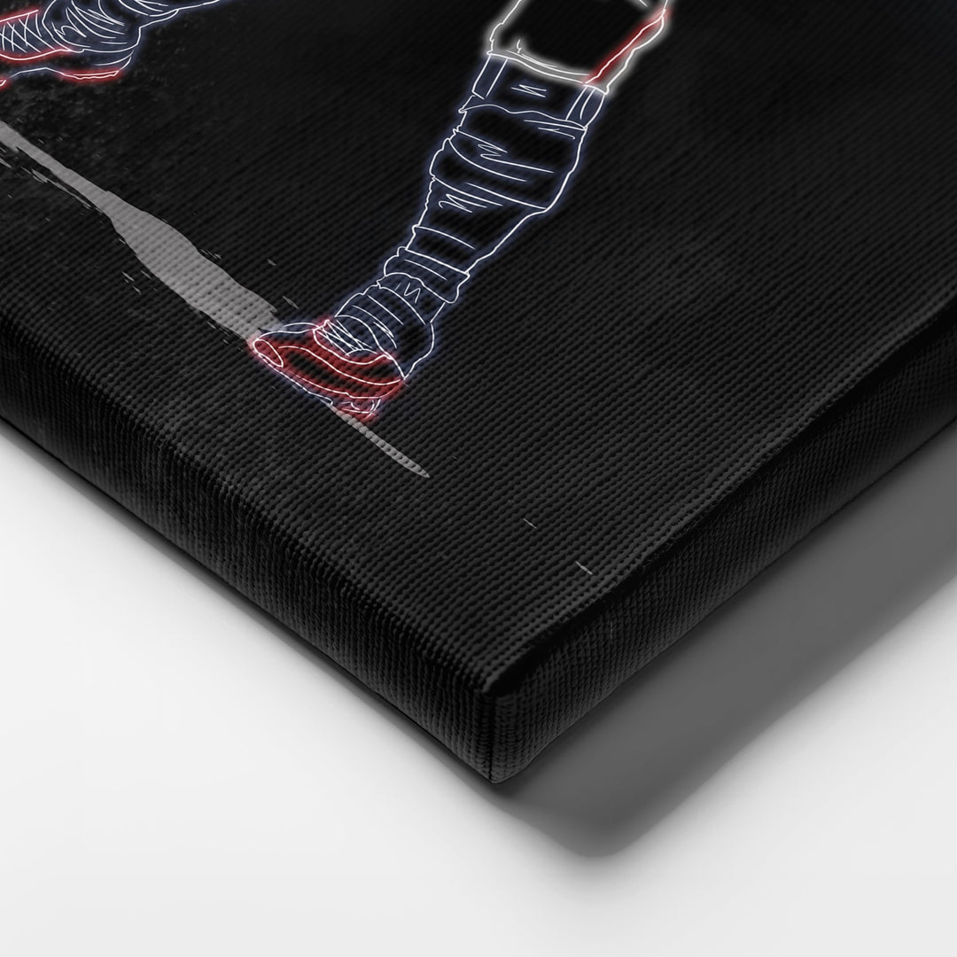 Tom Brady Neon Canvas Art | Patriots Wall Decor - CanvasNeon