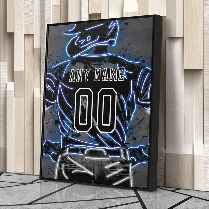 Toronto Blue Jays Custom Jersey Canvas | Neon Wall Art - CanvasNeon
