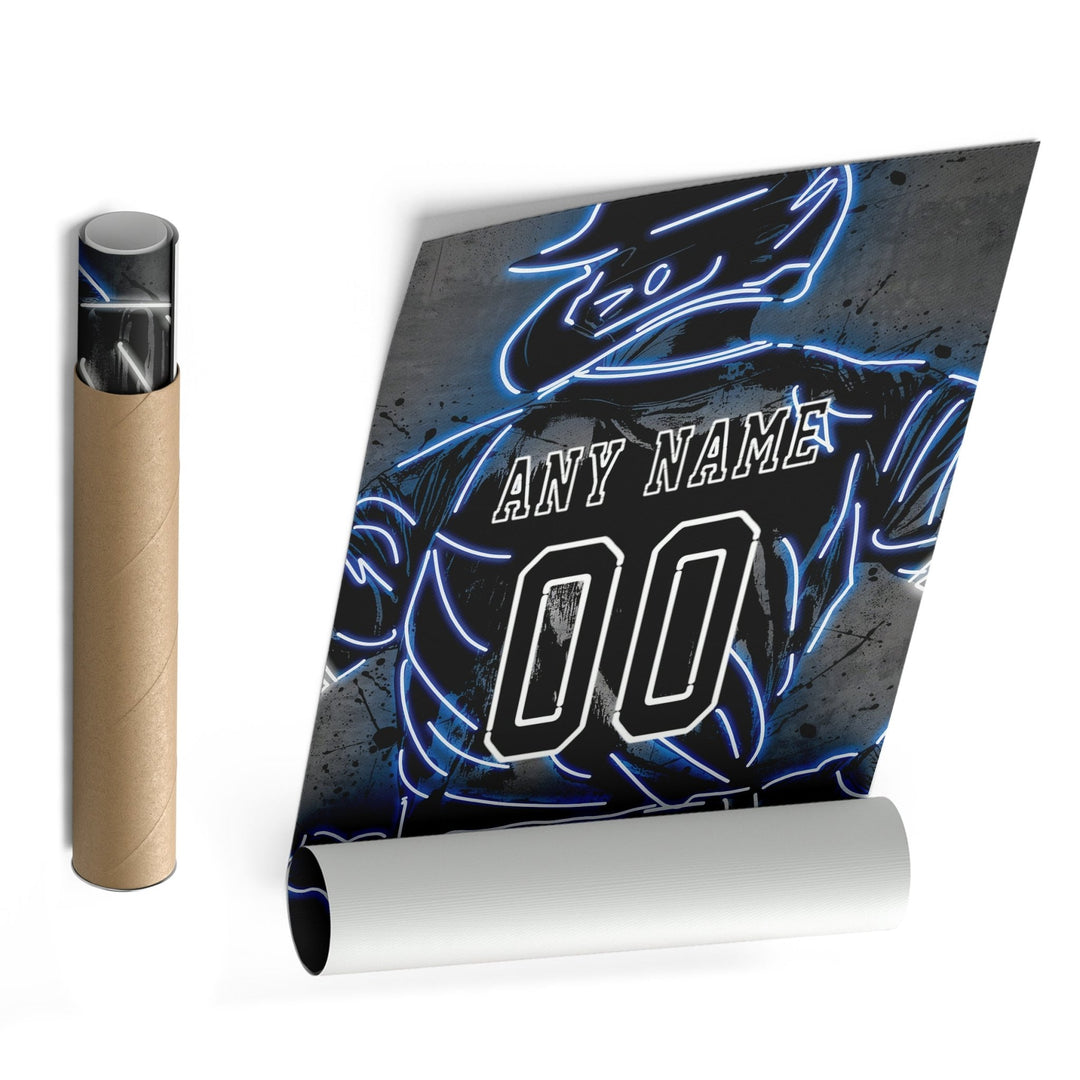 Toronto Blue Jays Custom Jersey Canvas | Neon Wall Art - CanvasNeon