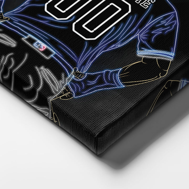 Toronto Blue Jays Personalized Jersey Canvas | Neon Wall Art - CanvasNeon