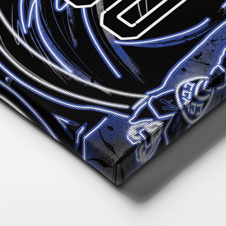 Toronto Maple Leafs Custom Jersey Canvas | Neon Wall Art - CanvasNeon
