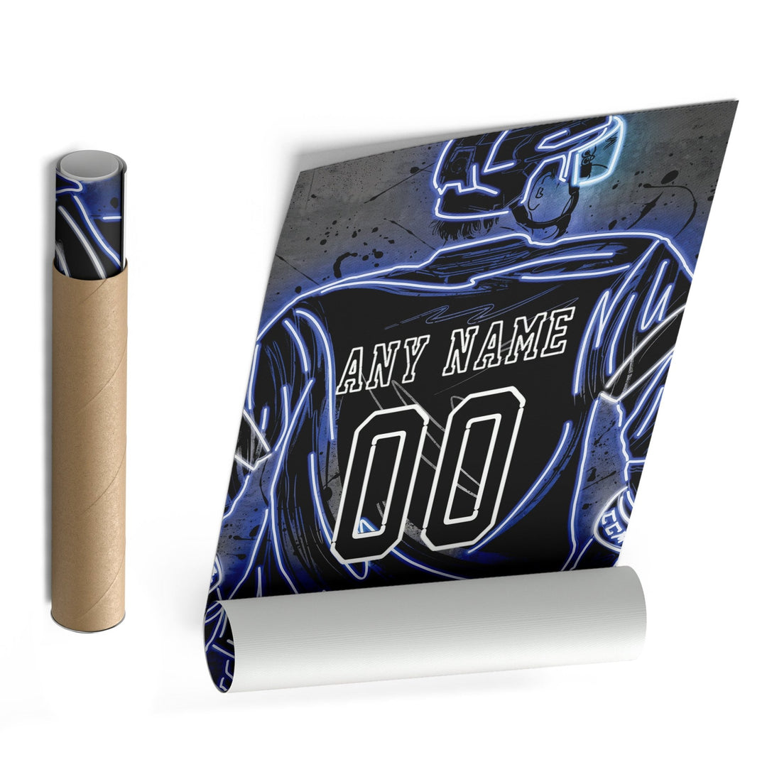 Toronto Maple Leafs Custom Jersey Canvas | Neon Wall Art - CanvasNeon