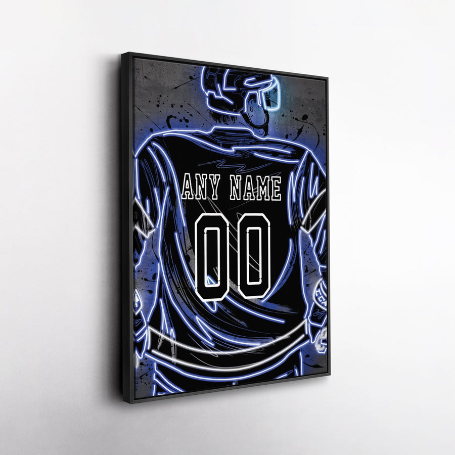 Toronto Maple Leafs Custom Jersey Canvas | Neon Wall Art - CanvasNeon