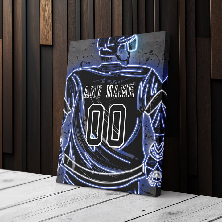 Toronto Maple Leafs Custom Jersey Canvas | Neon Wall Art - CanvasNeon