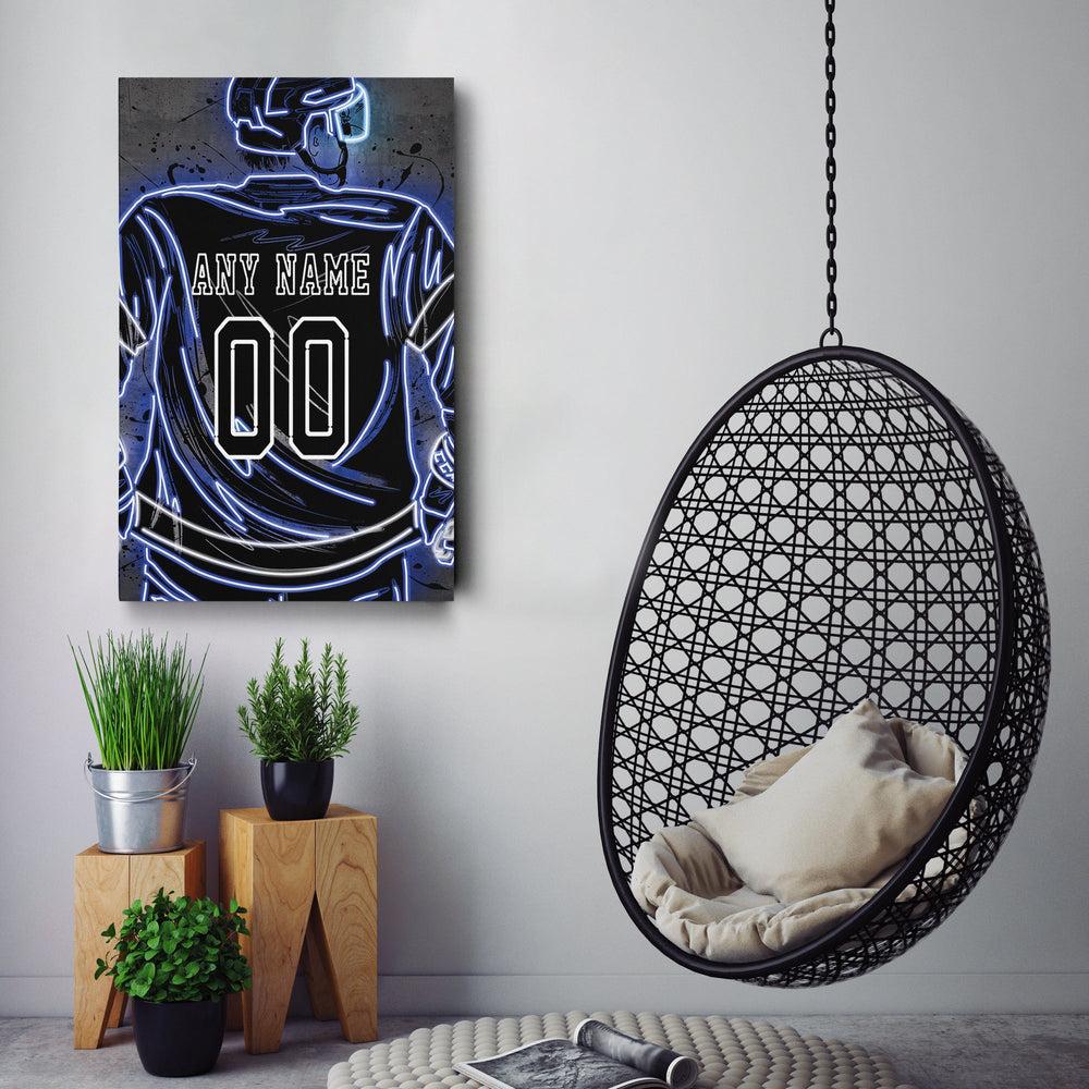 Toronto Maple Leafs Custom Jersey Canvas | Neon Wall Art - CanvasNeon