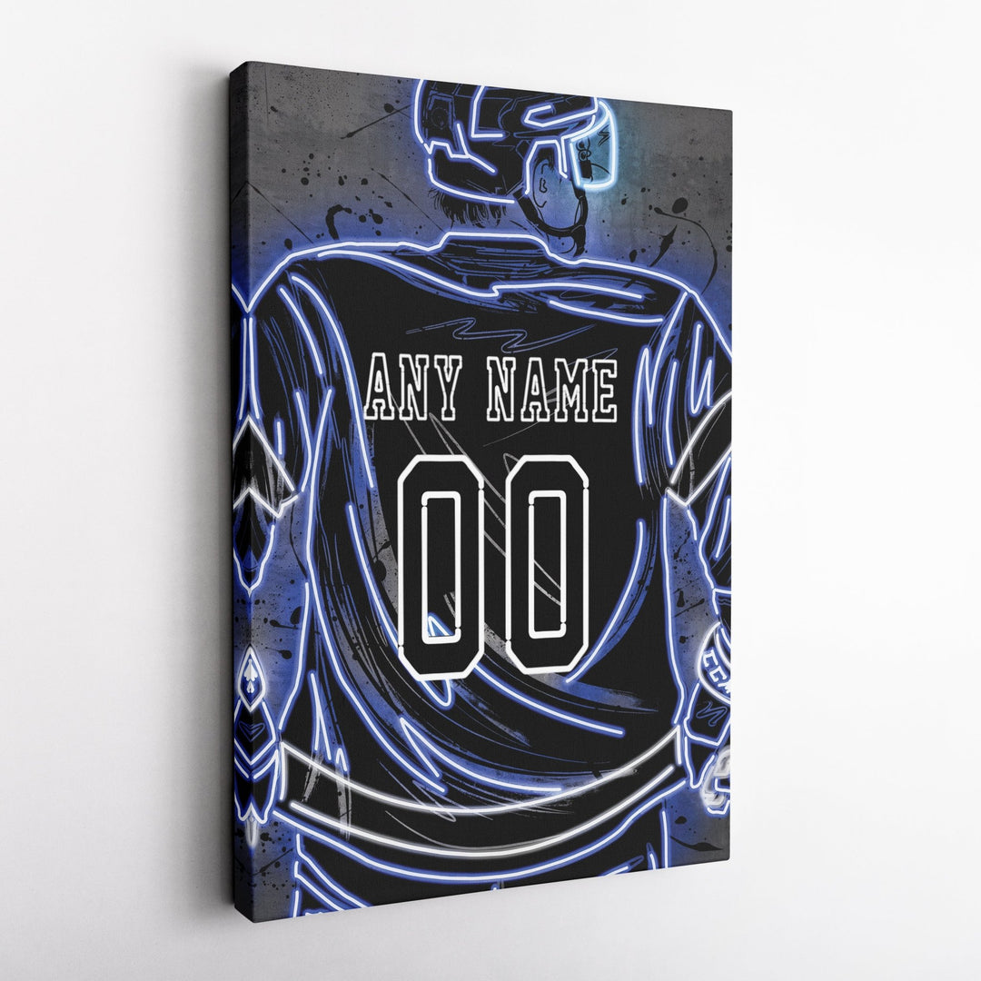 Toronto Maple Leafs Custom Jersey Canvas | Neon Wall Art - CanvasNeon