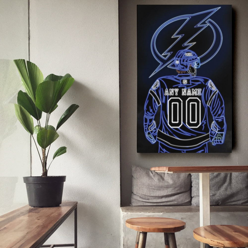 Toronto Maple Leafs Personalized Jersey Canvas | Neon Wall Art - CanvasNeon