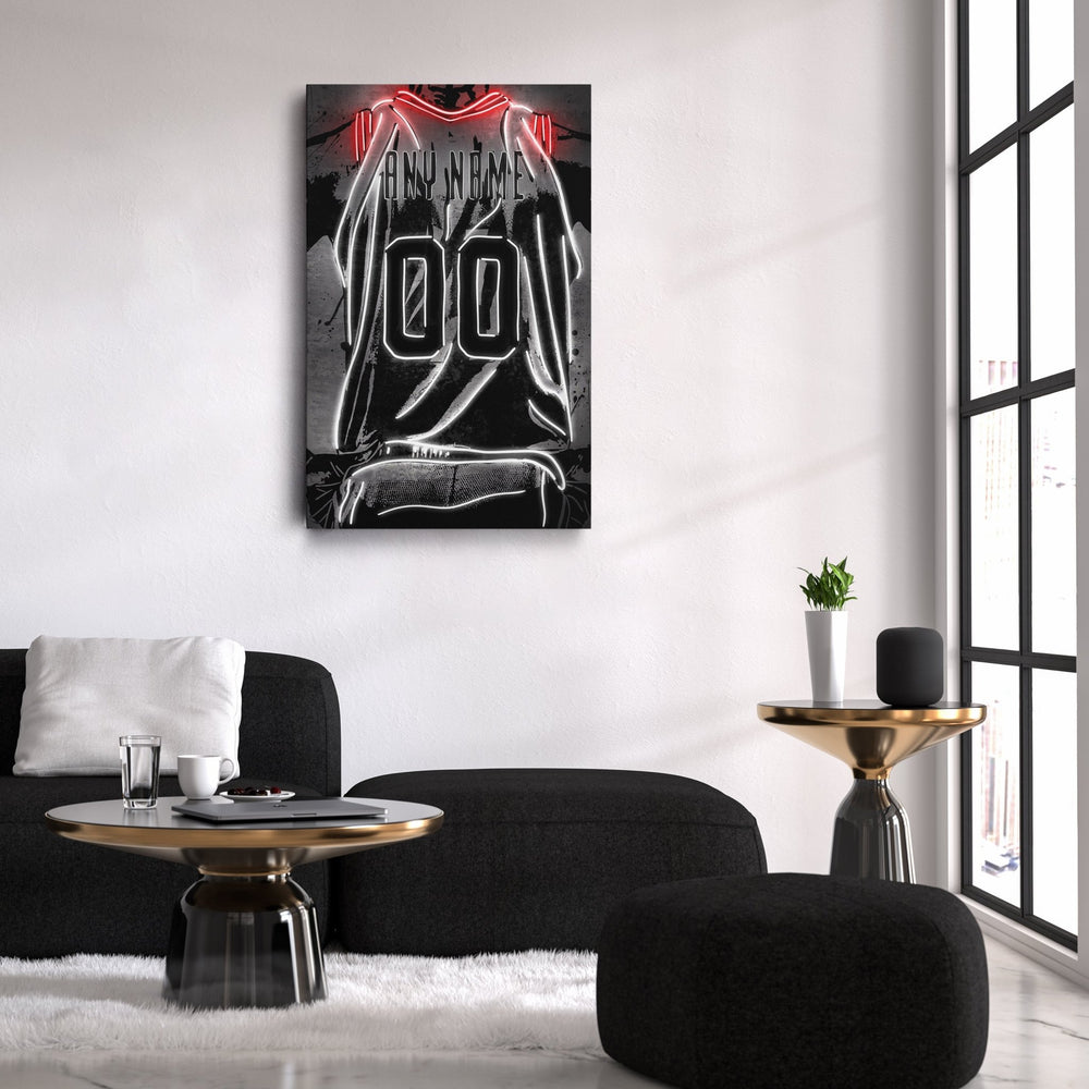 Toronto Raptors Custom Jersey Canvas | Neon Wall Art - CanvasNeon