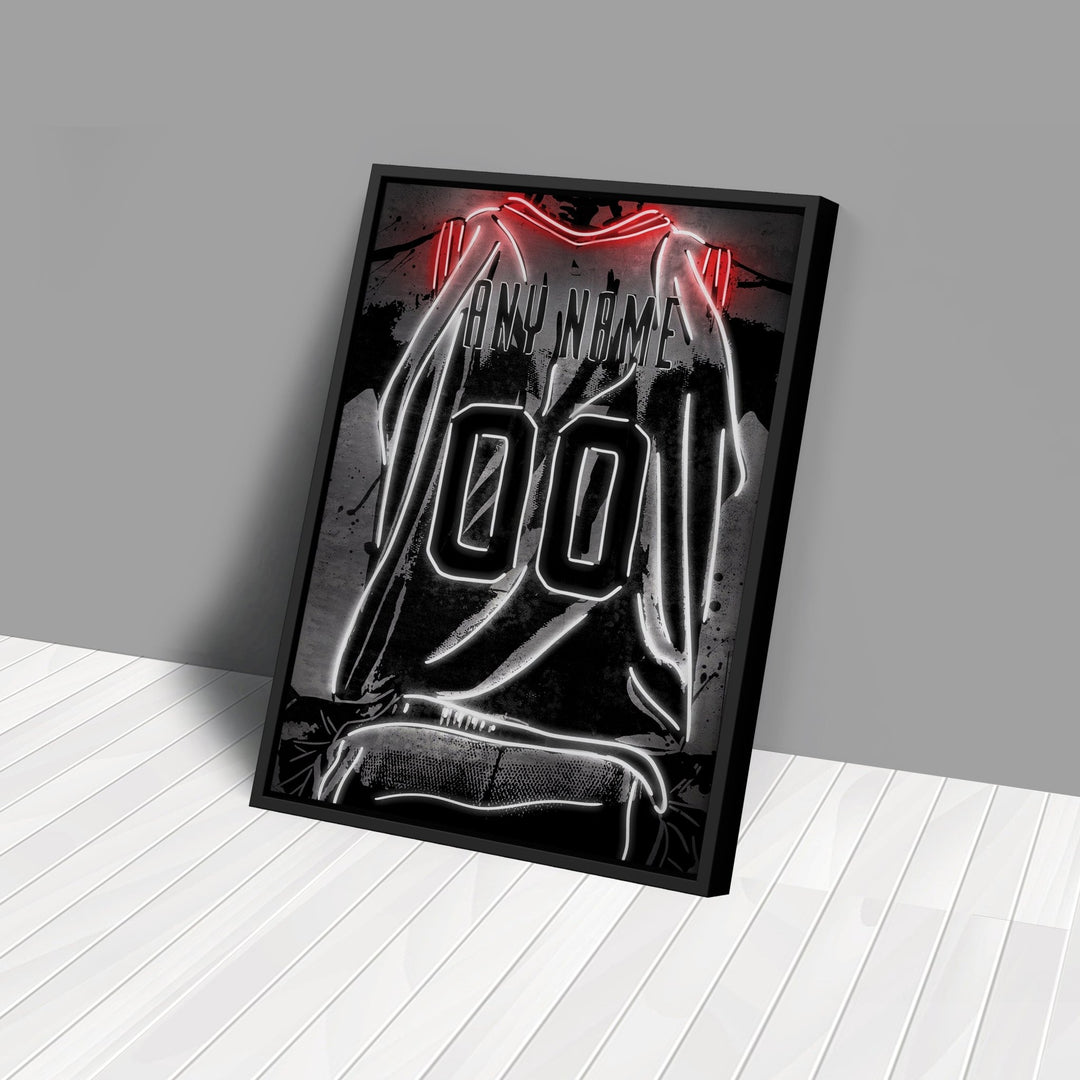 Toronto Raptors Custom Jersey Canvas | Neon Wall Art - CanvasNeon