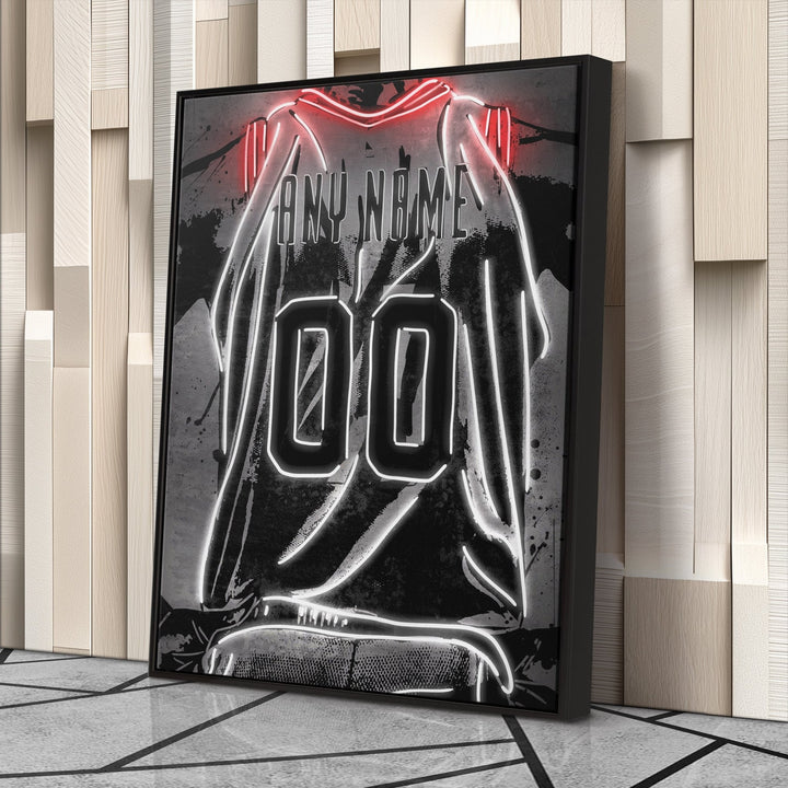 Toronto Raptors Custom Jersey Canvas | Neon Wall Art - CanvasNeon