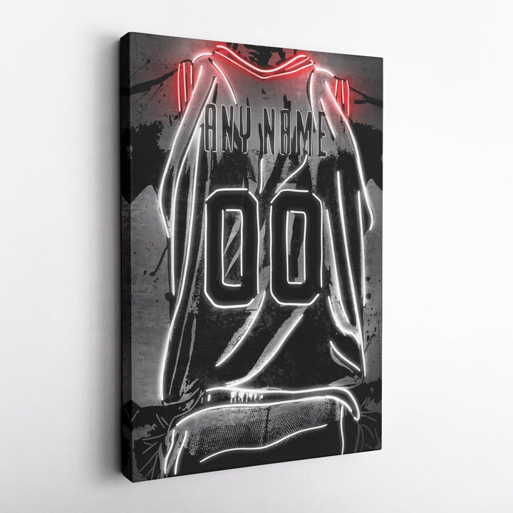 Toronto Raptors Custom Jersey Canvas | Neon Wall Art - CanvasNeon