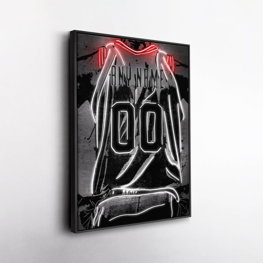 Toronto Raptors Custom Jersey Canvas | Neon Wall Art - CanvasNeon