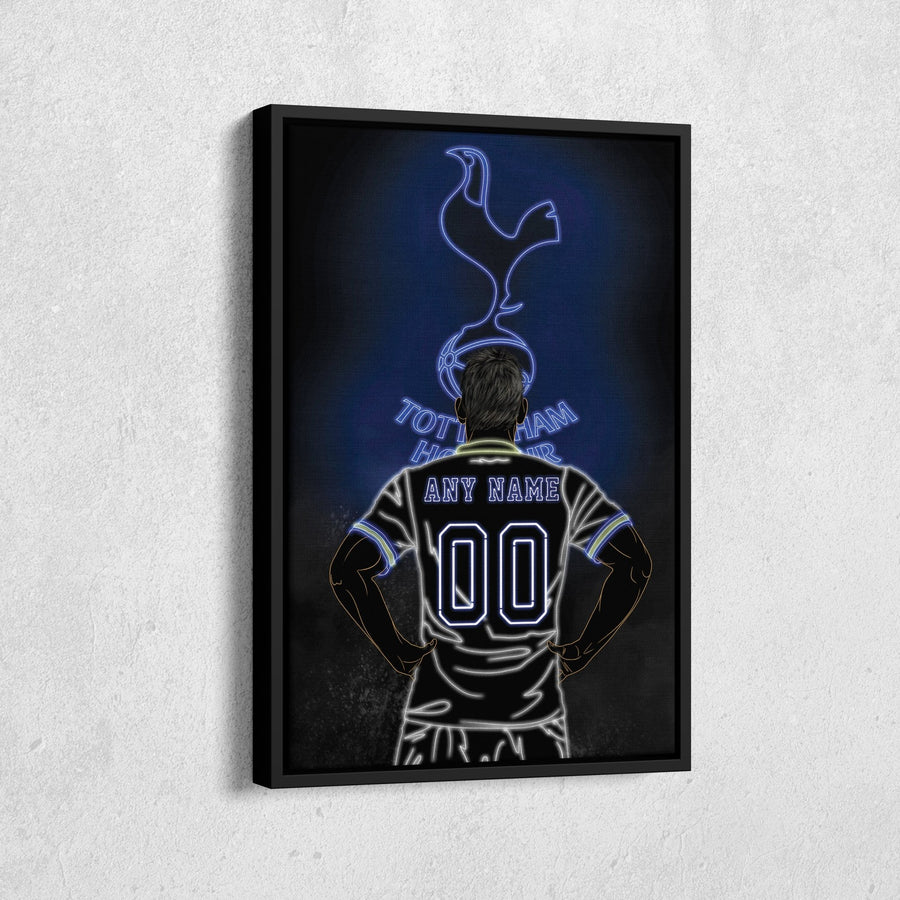 Tottenham Hotspur Personalized Jersey Canvas | Neon Wall Art - CanvasNeon