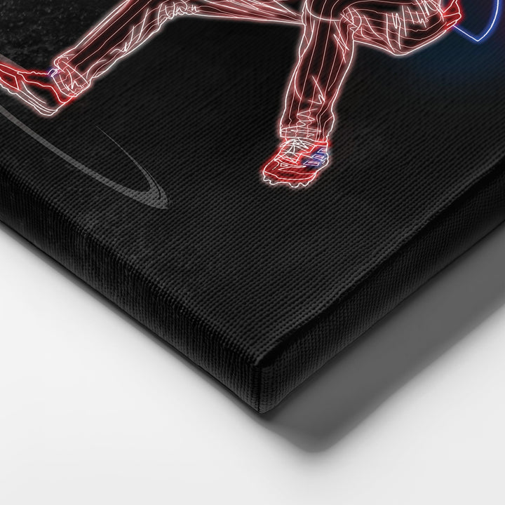 Trea Turner Neon Canvas Art | Phillies Wall Decor - CanvasNeon