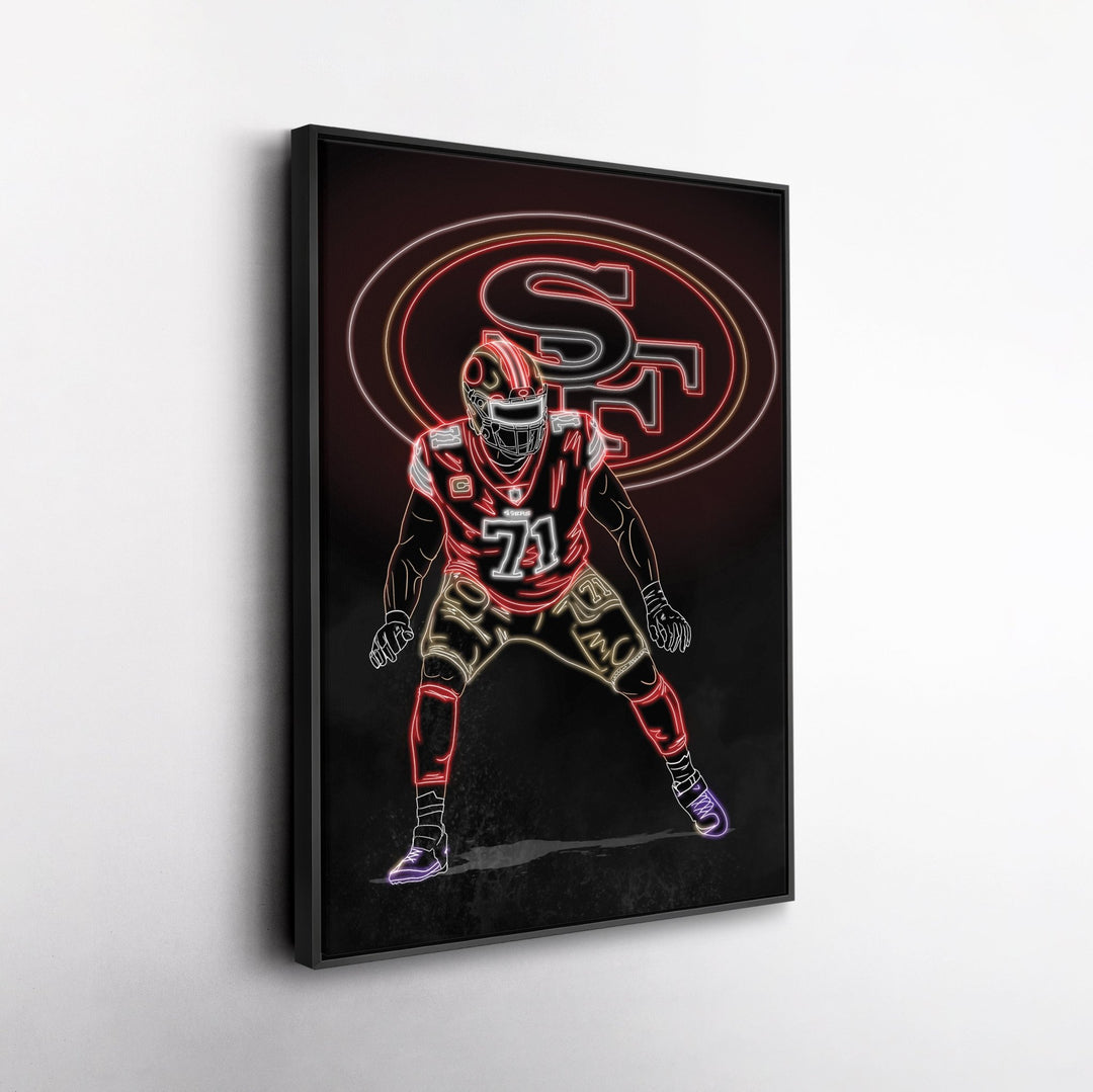 Trent Williams Neon Canvas Art | 49ers Wall Decor - CanvasNeon