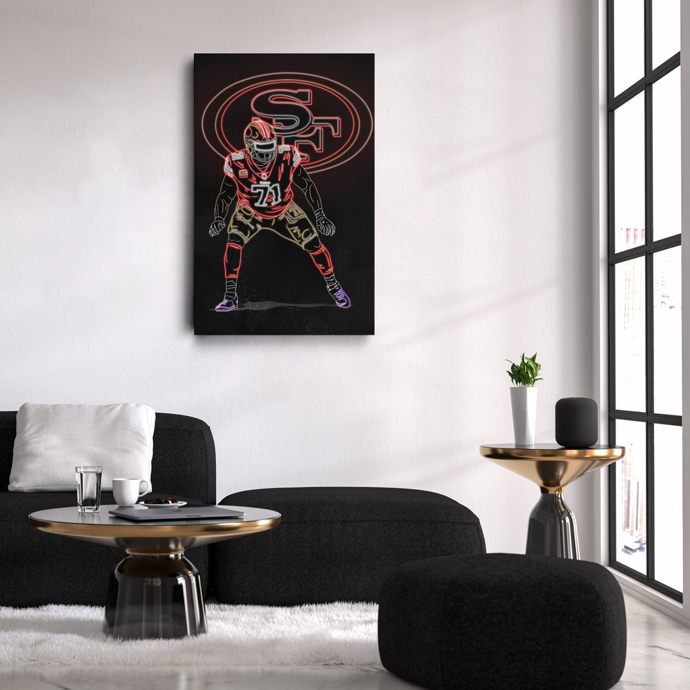 Trent Williams Neon Canvas Art | 49ers Wall Decor - CanvasNeon