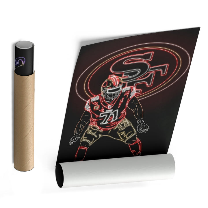 Trent Williams Neon Canvas Art | 49ers Wall Decor - CanvasNeon