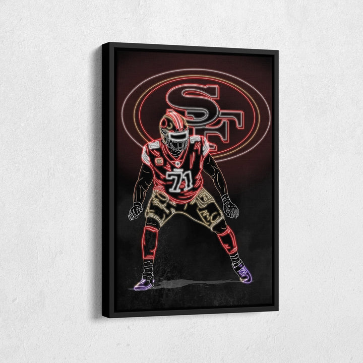 Trent Williams Neon Canvas Art | 49ers Wall Decor - CanvasNeon