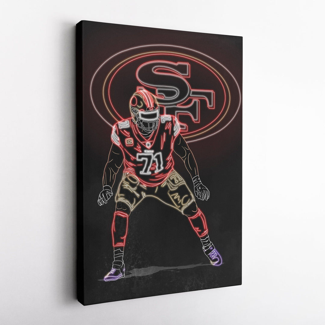 Trent Williams Neon Canvas Art | 49ers Wall Decor - CanvasNeon