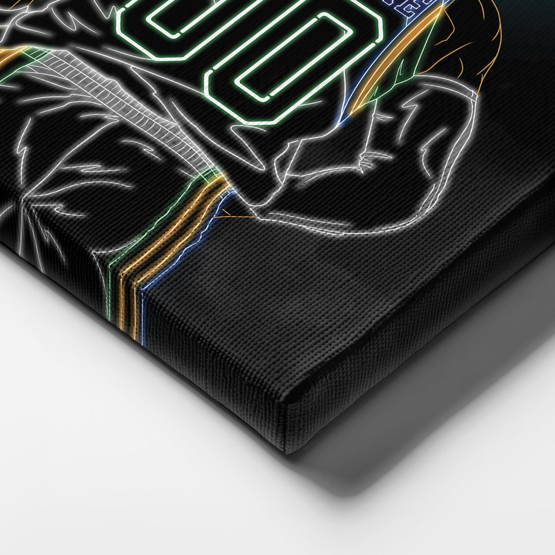Utah Jazz Personalized Jersey Canvas | Neon Wall Art - CanvasNeon