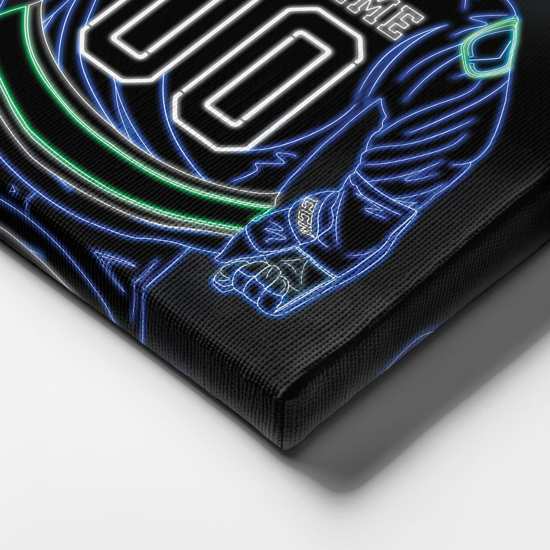 Vancouver Canucks Personalized Jersey Canvas | Neon Wall Art - CanvasNeon