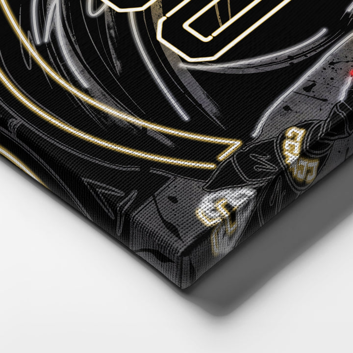 Vegas Golden Knights Custom Jersey Canvas | Neon Wall Art - CanvasNeon