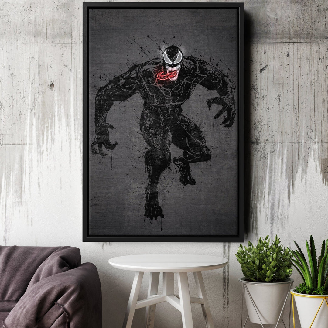 Venom Canvas | Marvel Neon Wall Art - CanvasNeon