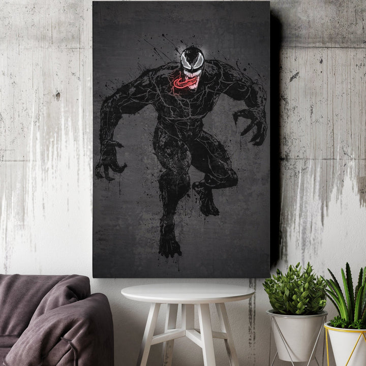 Venom Canvas | Marvel Neon Wall Art - CanvasNeon