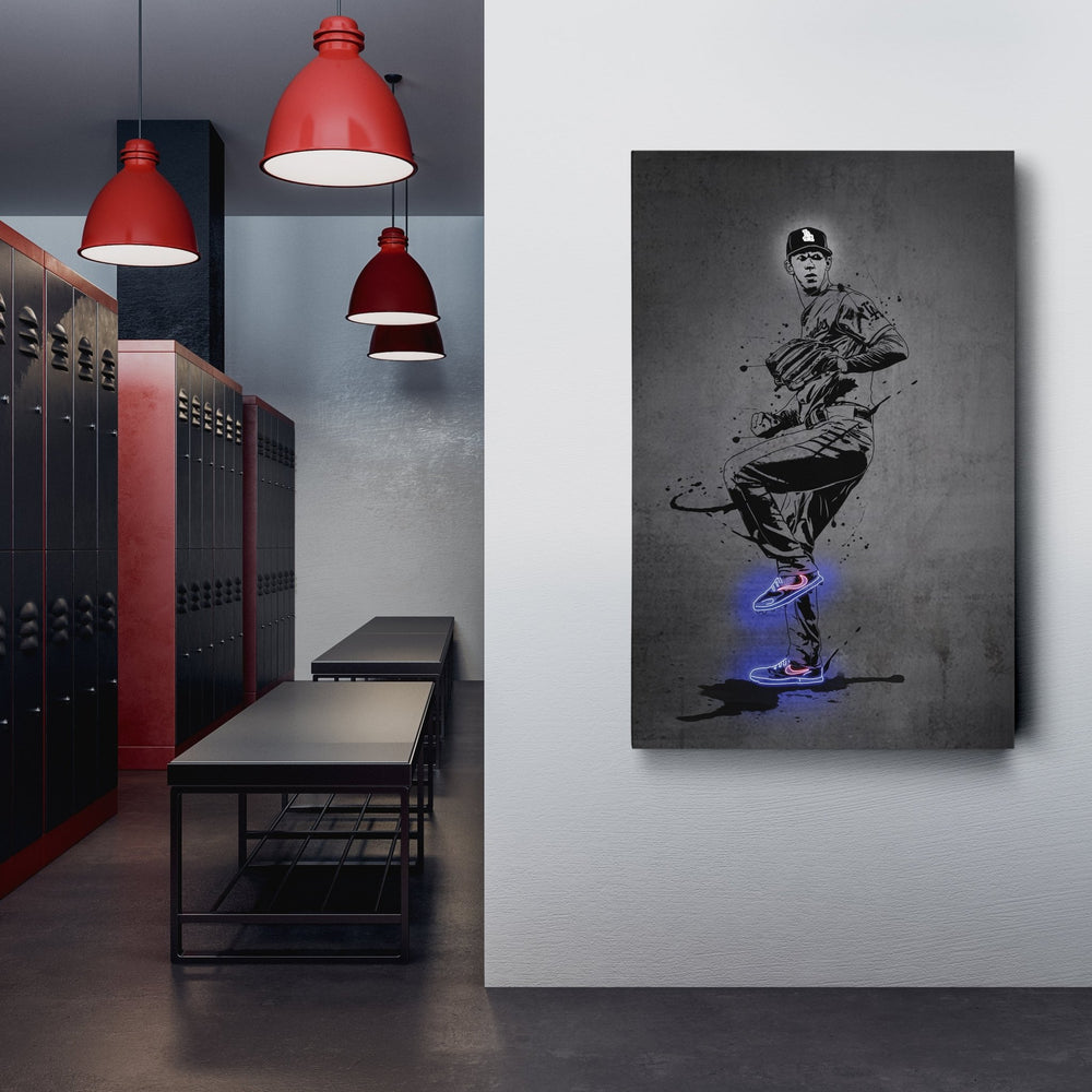 Walker Buehler Neon Canvas Art | Modern Wall Decor for Dodgers Fans - CanvasNeon