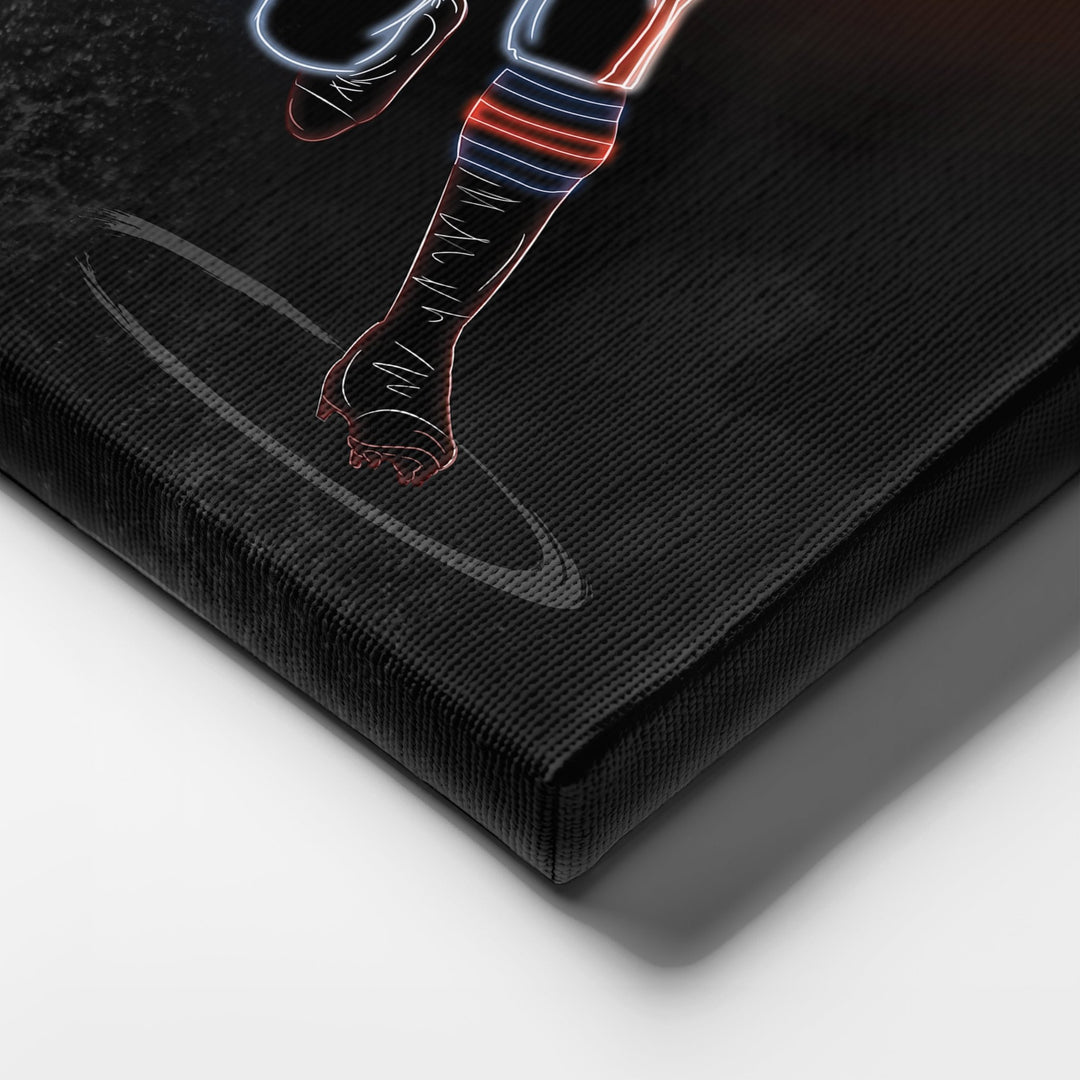 Walter Payton Neon Canvas Art | Bears Wall Decor - CanvasNeon