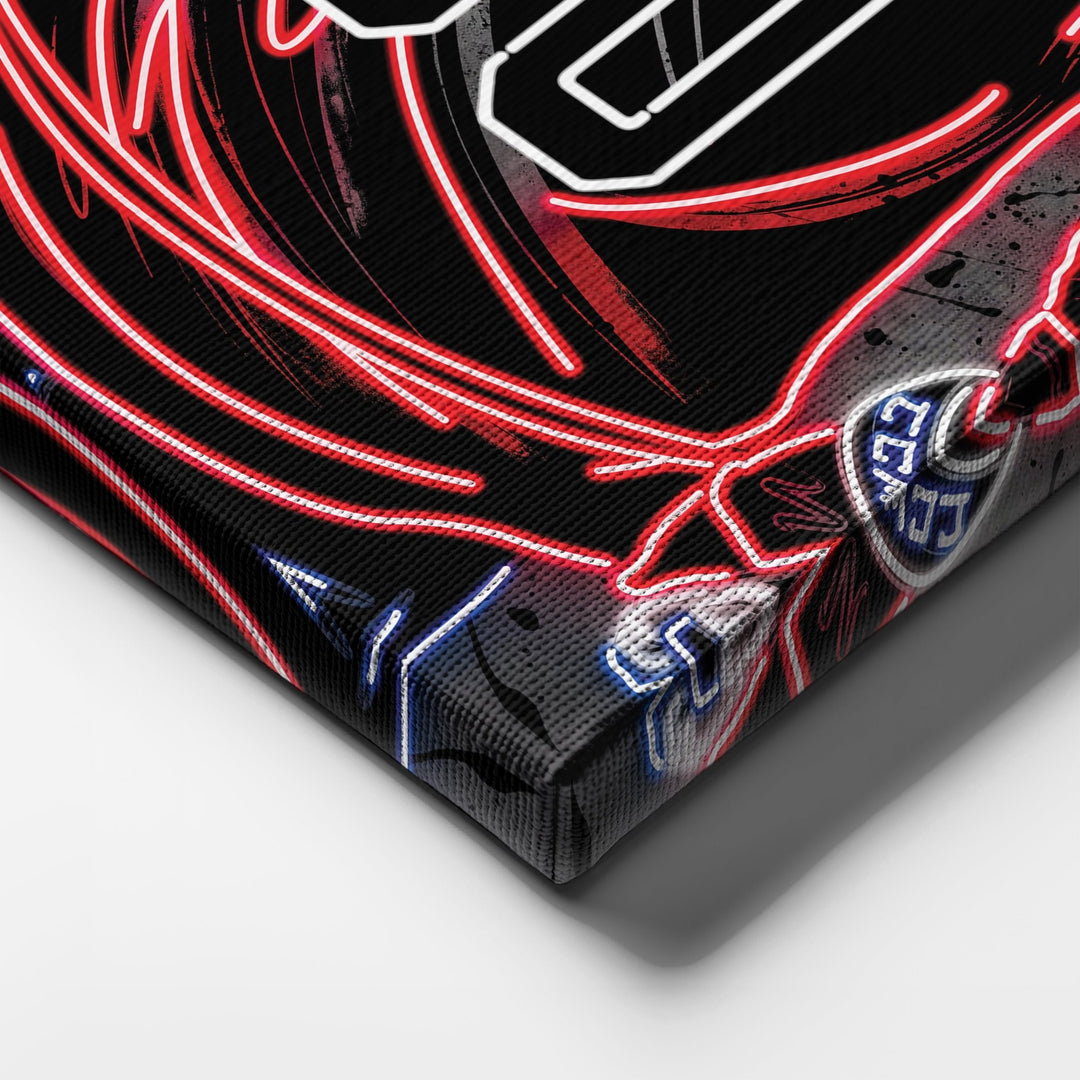 Washington Capitals Custom Jersey Canvas | Neon Wall Art - CanvasNeon