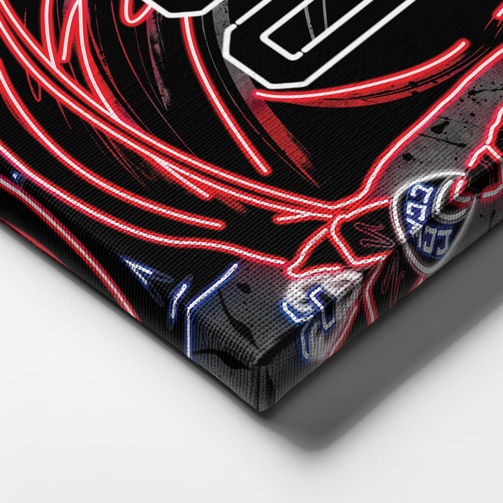 Washington Capitals Custom Jersey Canvas | Neon Wall Art - CanvasNeon