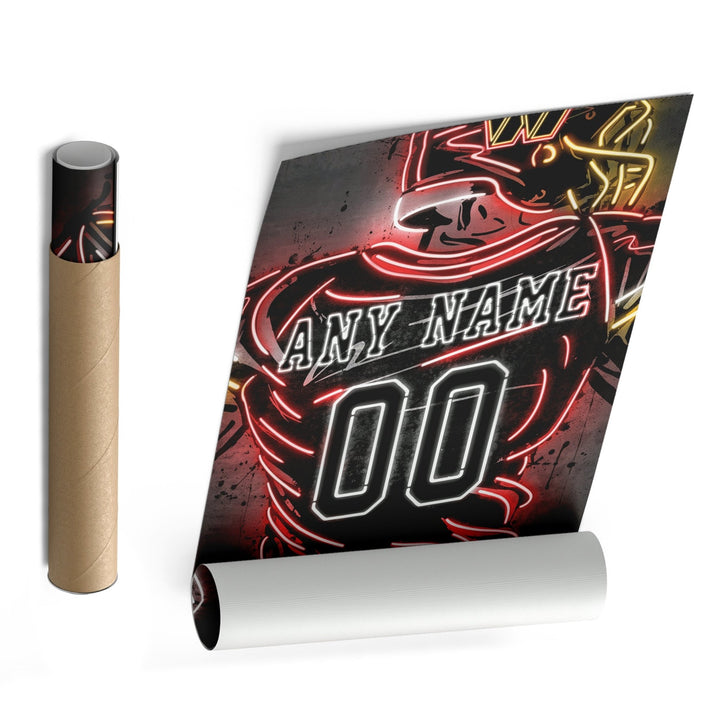 Washington Commanders Custom Jersey Canvas | Neon Wall Art - CanvasNeon