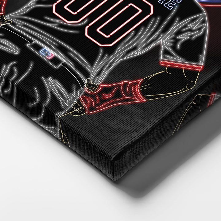 Washington Nationals Personalized Jersey Canvas | Neon Wall Art - CanvasNeon