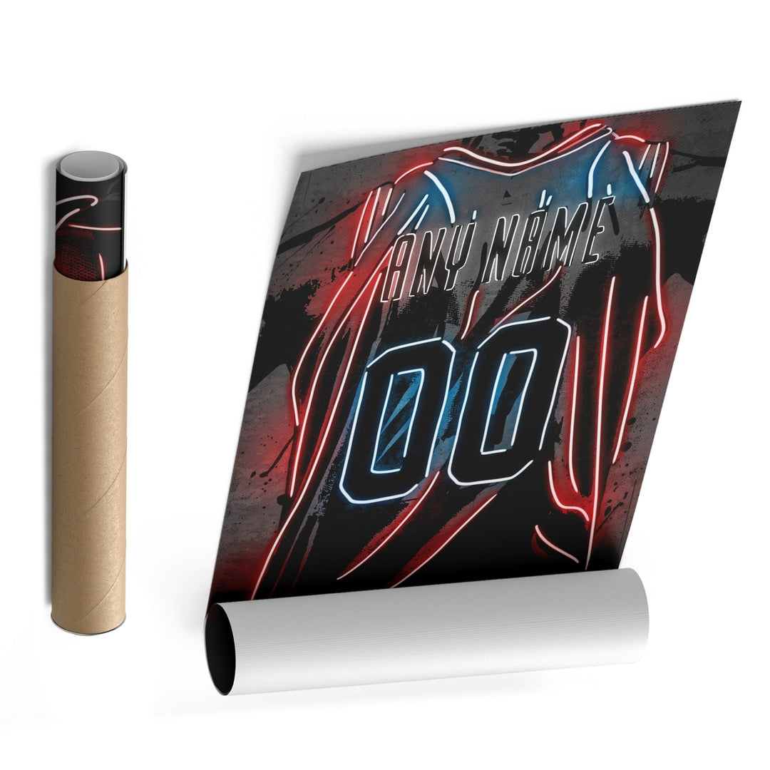 Washington Wizards Custom Jersey Canvas | Neon Wall Art - CanvasNeon